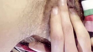 Brunette Drips Wet as She Cums on Camera First Time