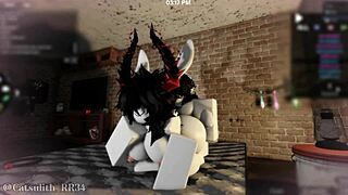 Bent over pounding her big ass doggystyle feels amazing