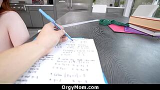 orgymom stepmoms gangbang stepson to fix his bad grades