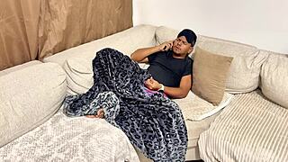 Stepmom tricks tattooed son into big cock bedroom pounding