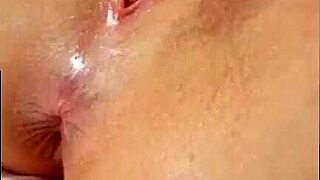 Intense pleasure surges as sexy girl rubs cute pussy