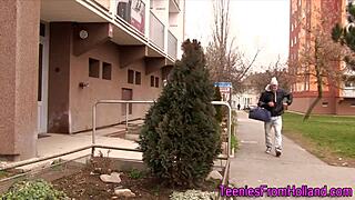 Beautiful 18+ Teen Gets Cute Face Covered in Spunk from Big Cock.