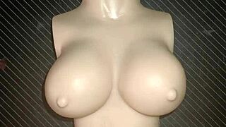 dolly begs for close-up anal creampie on desk squeezing her small tits domination slap!