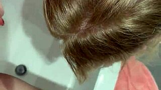 Step mom sucks my cock post-shower then I cum on her big tits!