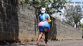 yo, watch this ebony milf ride that big cock with her fat ass bouncing