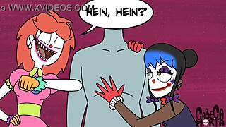 Bold clown goth sex pounds with wild intense fun nonstop