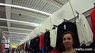 that cute czech teen gets teased hard in the supermarket before her clothes get ripped for intense pov assfucking