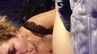 Sexysassy gagging choking deepthroat on monster BBC closeup