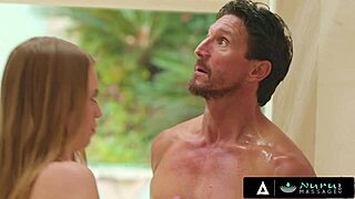 Stunning Babe Jill Kassidy Deepthroats and Rides Stepdad's Monster Cock in Nuru!