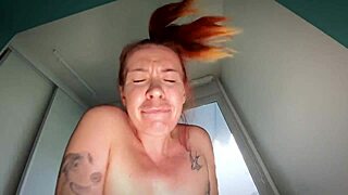 smoking neighbor's juicy wife deepthroats then bounces on cock for creampie