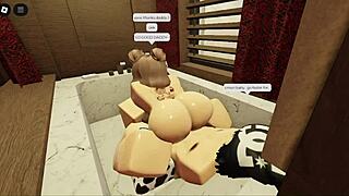 Fat ass brunette, wanna suck and fuck her in tub?