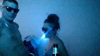 A session focused on intense oral action with massive shaft