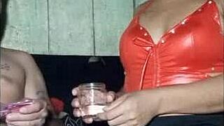 a brazilian girl from packs moans pretty with cum on ass