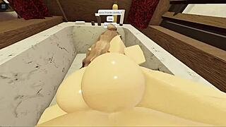 Fat ass brunette, wanna suck and fuck her in tub?