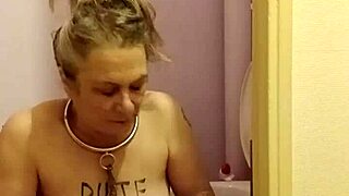 french maid slave bound outdoor uro humiliation dildo session