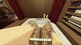 Fat ass brunette, wanna suck and fuck her in tub?