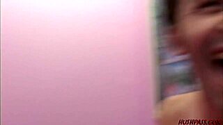 Renee jordan's pigtails bounce as she rides cock no hands first time