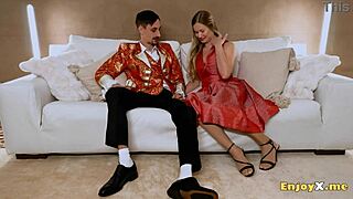 Blonde Cutie With Shaved Pussy Worships Cock In HD Titty Fuck Action