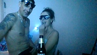 A session focused on intense oral action with massive shaft