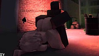 Bratty White Femboy Alley Gangbang Two Big Black Cocks