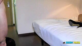 hubby answers door sends horny milf maria for cock pounding