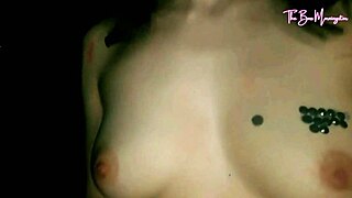 latina housewife in fishnets masturbates pussy rough with dildo squirting orgasm