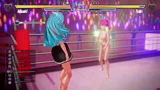 lesbian pussies clash hard in battle 2 showdown!