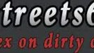 teen fucks mirror dildo then rough outdoor doggy bondage