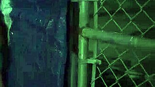 teen fucks mirror dildo then rough outdoor doggy bondage