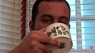 Housewife Bent Over Desk Takes Hard Doggystyle Pounding