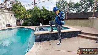 Redhead Busty Cougar Peaches Fucked Wet by Rome Major's Big Black Cock