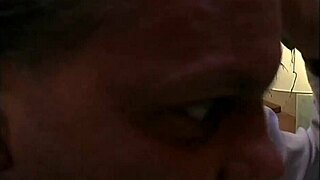 young girl teases old man before anal pounding in bathroom