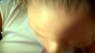 horny amateur girlfriend licks and sucks friend's throbbing cock hungrily