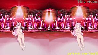 vr180 mmd koyori's nude dance mesmerizes in 3d hentai