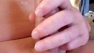 petite girl strokes massive cock to quick cumshot tease