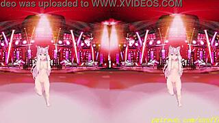 vr180 mmd koyori's nude dance mesmerizes in 3d hentai