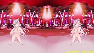 vr180 mmd koyori's nude dance mesmerizes in 3d hentai