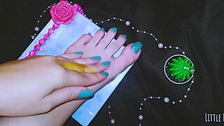 Babe's Foot Massage Triggers Intense Orgasm Foot Fetish Explosion