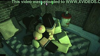 ROBLOX BITCH FUCKS MONSTER COCK AND CUMS!