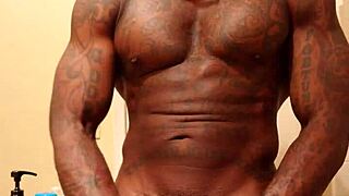 Bodybuilder Slut Worships Hallelujah Johnson's Massive BBC Cock