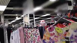 czech teen lured in mall strips rides pov cock hard