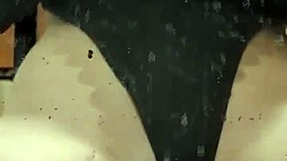 elza kom slips into sexy nylons hugging her curvy milf ass