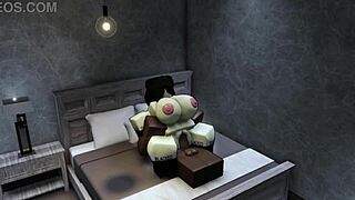 Fucking this horny black slut raw with big black monster cock