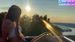 Hungarian Beauty Teases Nipples in Outdoor Paradise Bliss