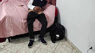 Chubby Brazilian milf with big natural tits and small waist gets fucked by stepson in costumes