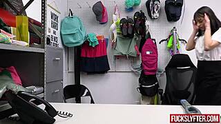 Shy Thief Hides Perfume Bottle Before Deepthroat Surprise