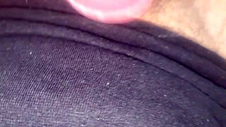 Roommate blasts huge load after peeking at stepmom showering