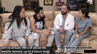 Home Alone Mia spreads shaved pussy with vibrator moans.