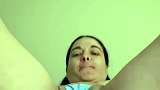 Petite Emy Angel fingers her perfect small pussy and ass cheeks