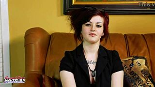 Inked Marci Dildo Fucks Shaved Pussy Rubs Big Tits